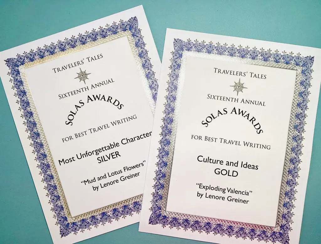 Lenore Greiner Solas Awards for Best Travel Writing