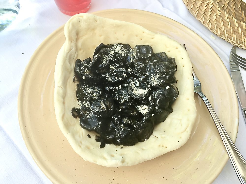 black ink orecchiette pasta Ostuni Italy