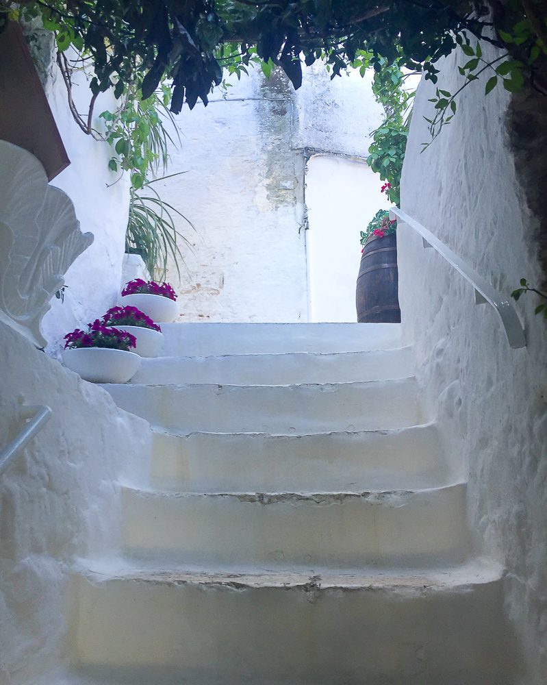 A staircase in the White City of Ostuni Italy